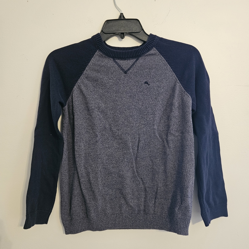Tommy Bahama Boys Navy and Dusty Blue Sweater